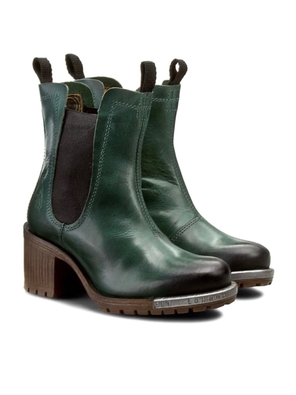 Fly London Luz Petrol Green Pull On Ankle Boot